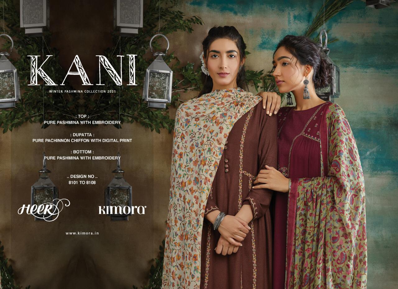 Kimora Present Kani Pashmina With Work Salwar Kameez Wholesaler