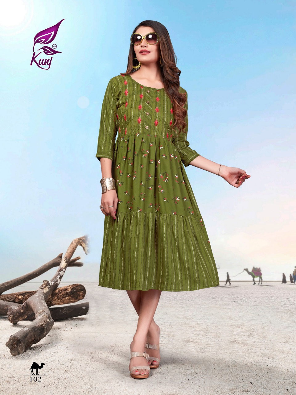 Kunj Launching Kivi Vol 1 Rayon Print Classy Look Kurti Online Catalogs Seller
