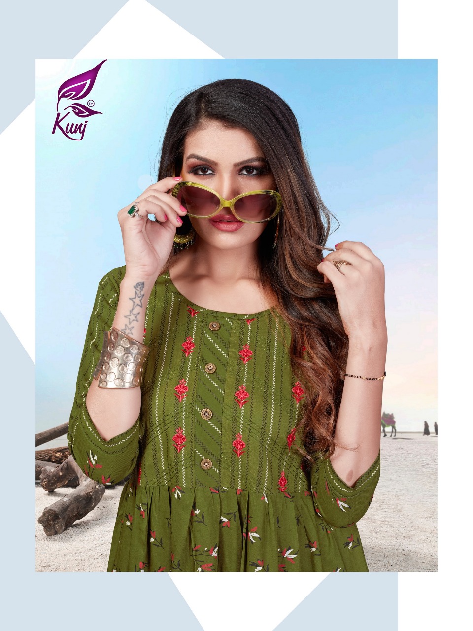 Kunj Launching Kivi Vol 1 Rayon Print Classy Look Kurti Online Catalogs Seller