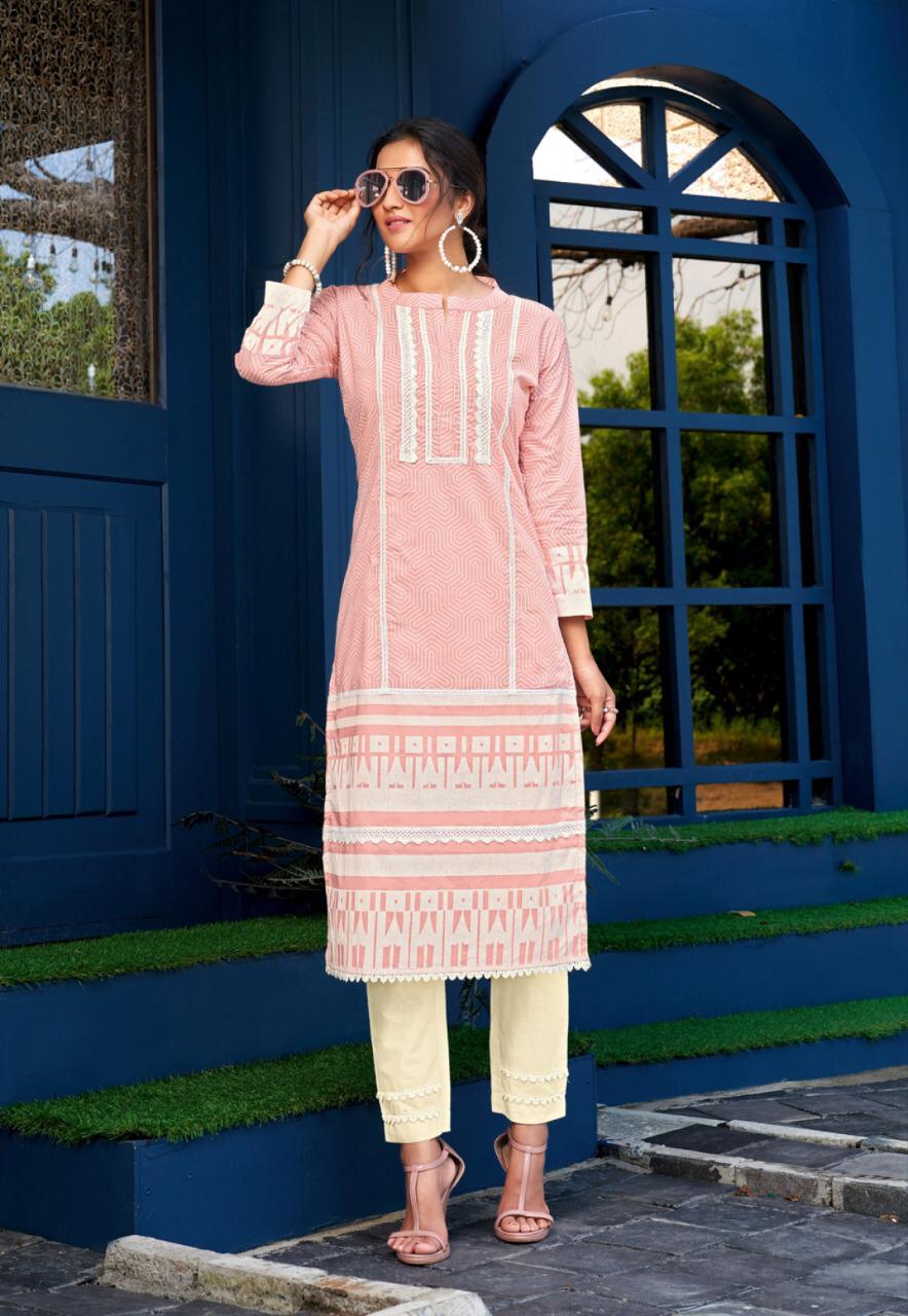 Look Well By Lymi Pure Cotton Exclusive Kurti With Pant Catalogs Supplier In India