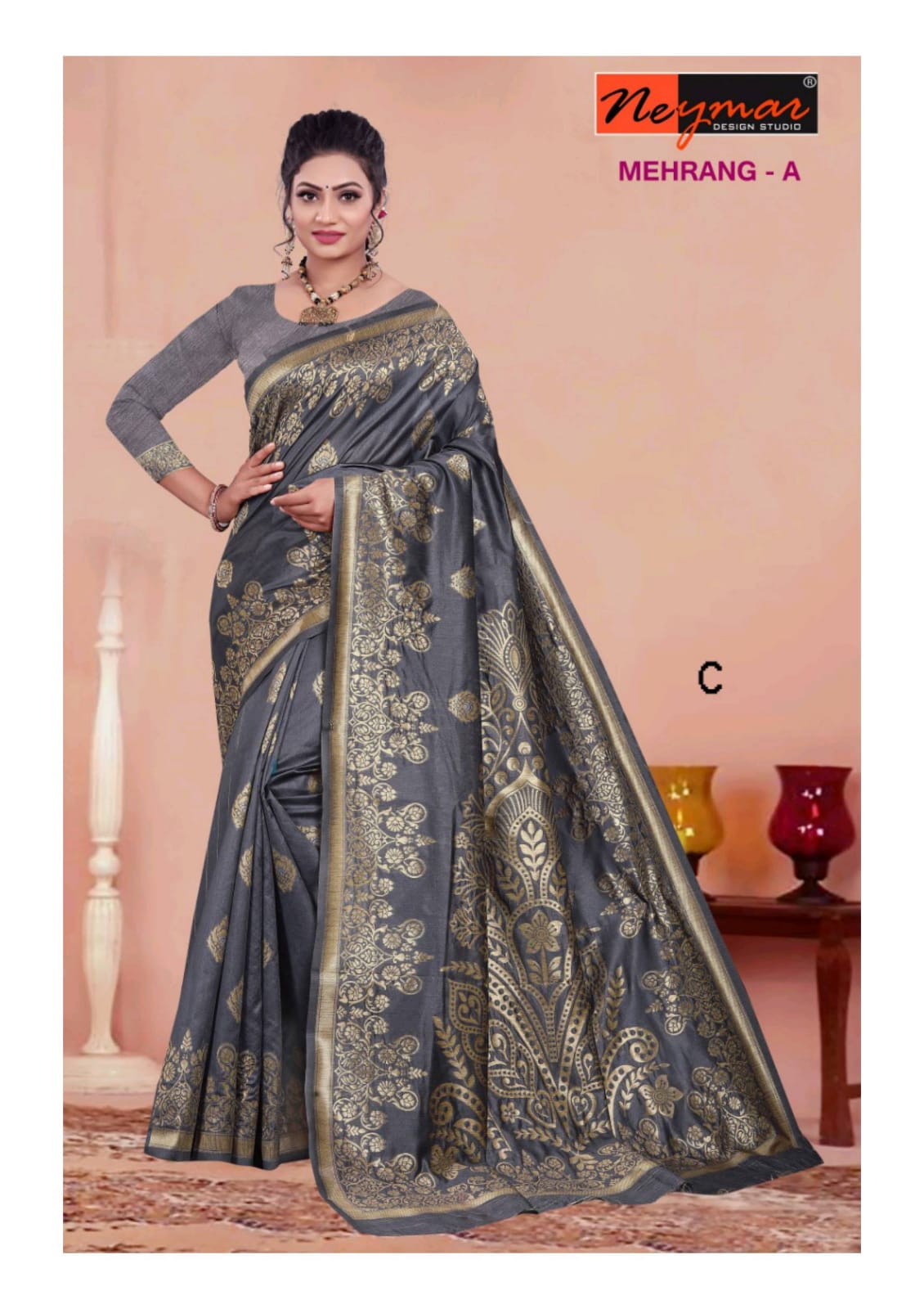 Mehrang By Neymar Design Studio Ethnic Wear Silk Designer Saree Catalogs Supplier