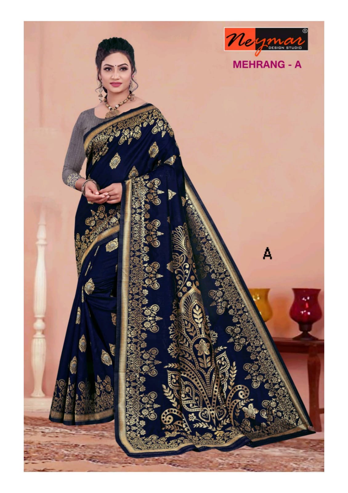 Mehrang By Neymar Design Studio Ethnic Wear Silk Designer Saree Catalogs Supplier