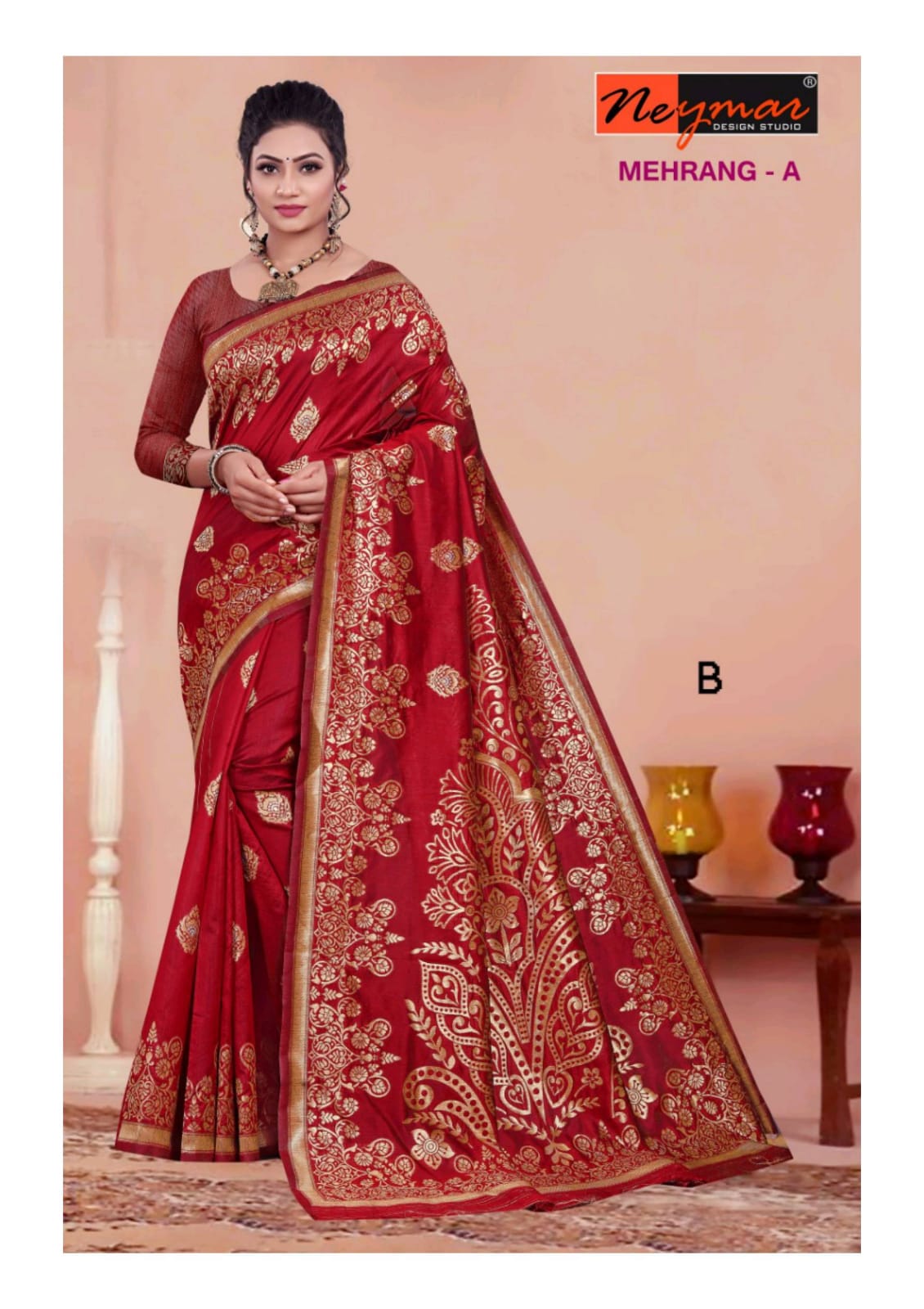 Mehrang By Neymar Design Studio Ethnic Wear Silk Designer Saree Catalogs Supplier