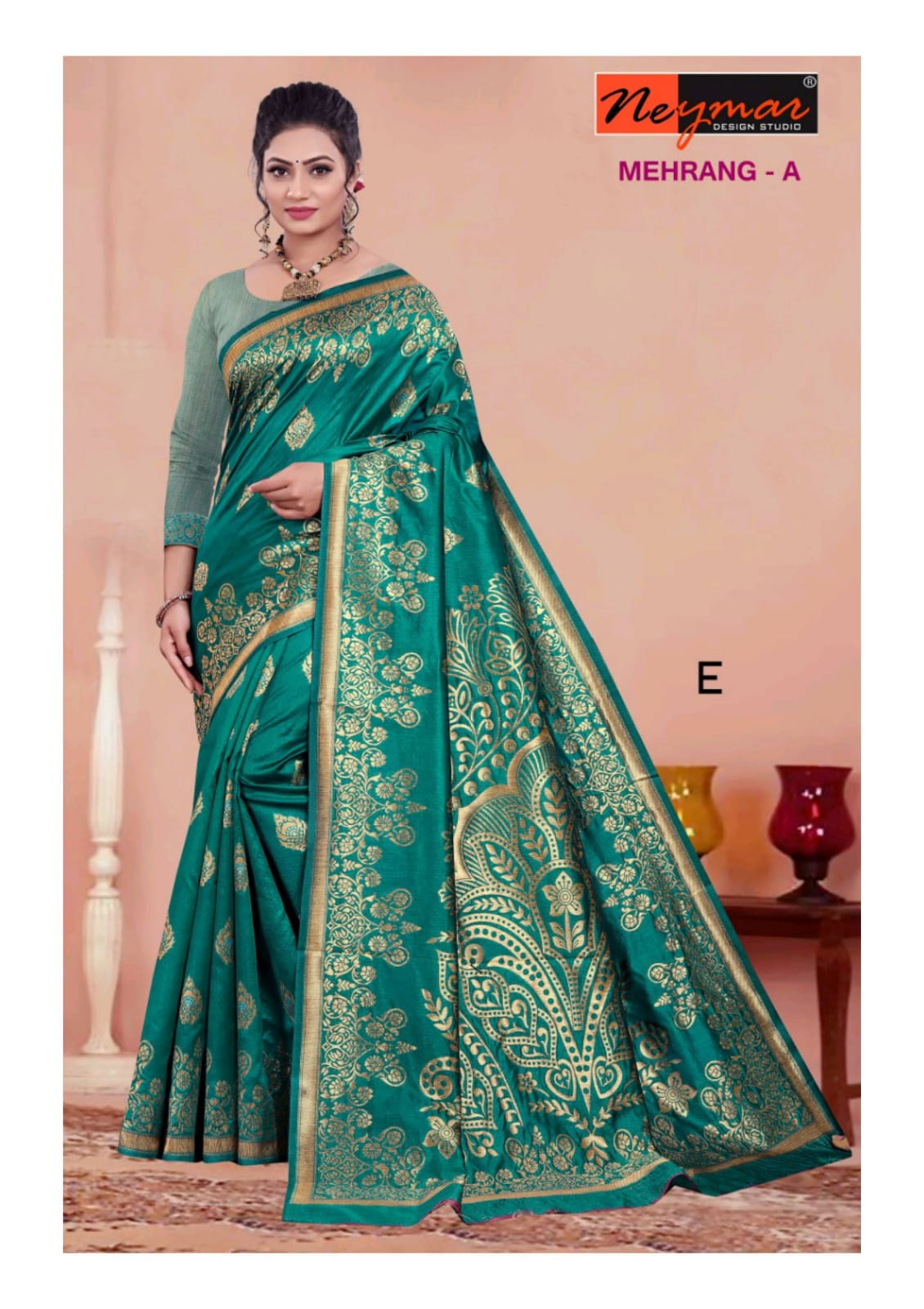 Mehrang By Neymar Design Studio Ethnic Wear Silk Designer Saree Catalogs Supplier