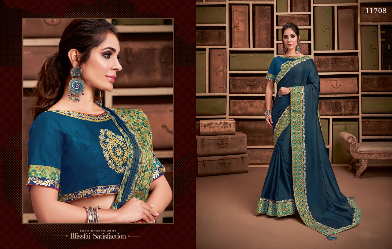 Norita Presenting Taarika Jacquard Georgette Silk Party Wear Designer Saree Exporter In Surat