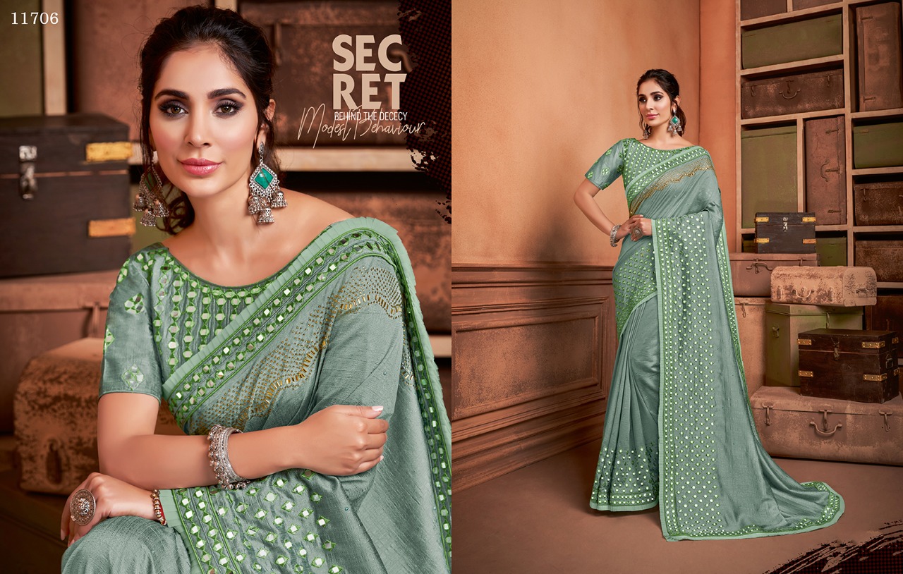 Norita Presenting Taarika Jacquard Georgette Silk Party Wear Designer Saree Exporter In Surat