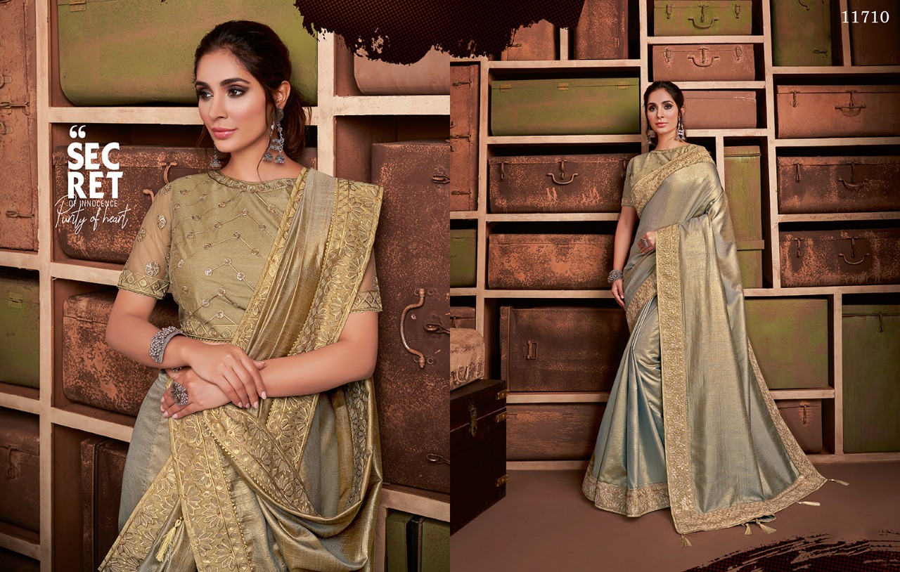 Norita Presenting Taarika Jacquard Georgette Silk Party Wear Designer Saree Exporter In Surat
