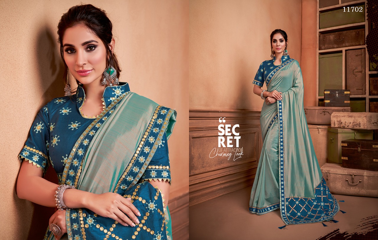 Norita Presenting Taarika Jacquard Georgette Silk Party Wear Designer Saree Exporter In Surat