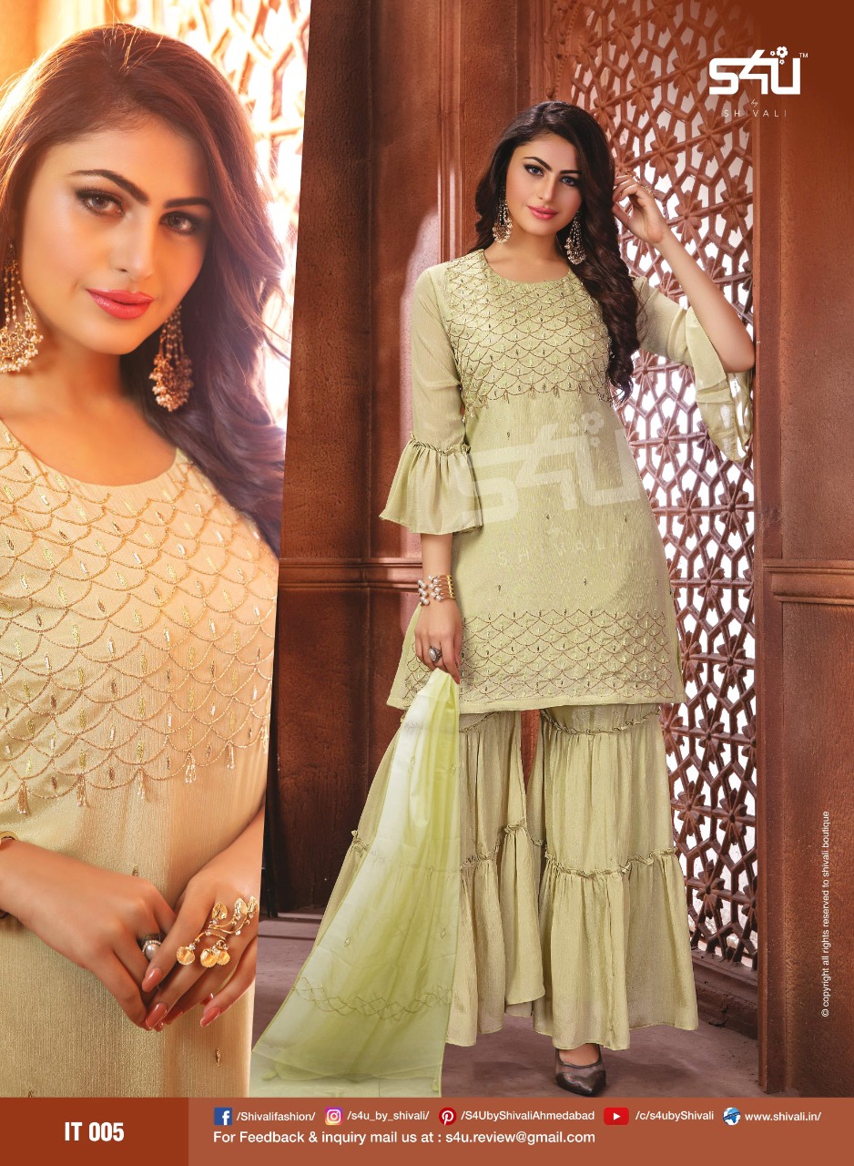 S4u By Shivali Presents Inayat Fancy Branded Exclusive Sharara Style Suits Beautiful Collections