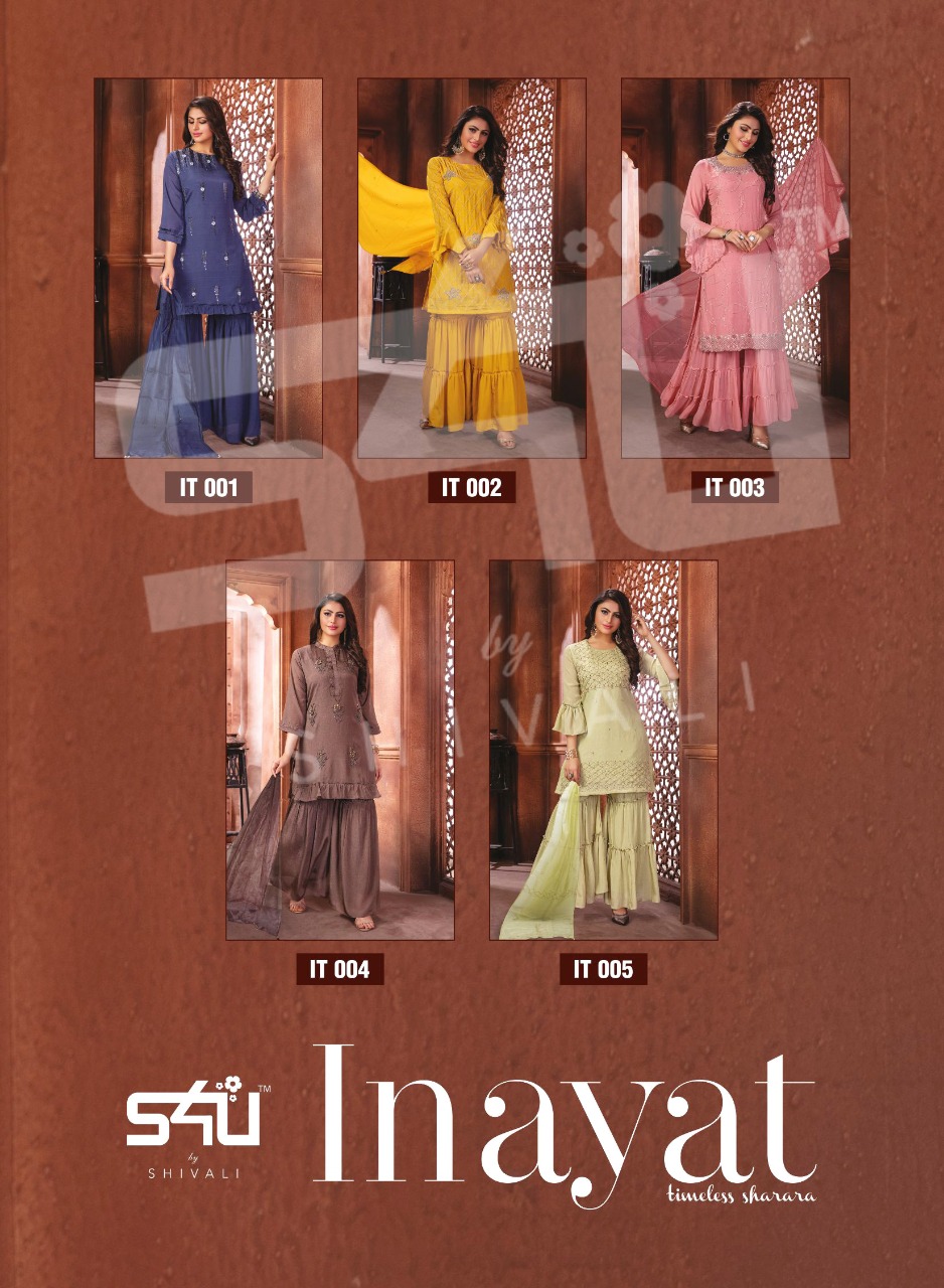 S4u By Shivali Presents Inayat Fancy Branded Exclusive Sharara Style Suits Beautiful Collections