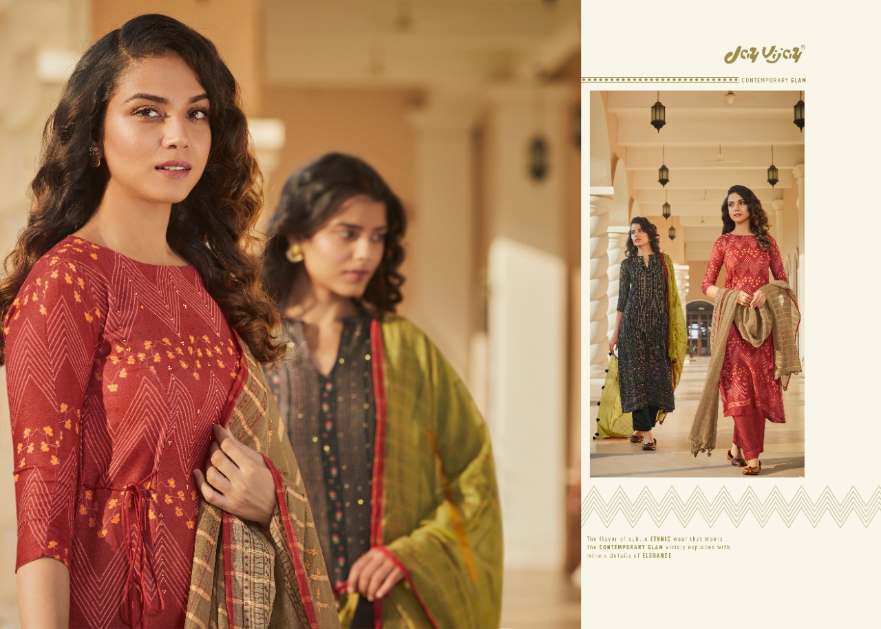 Saga Story By Jay Vijay Pashmina Digital Print With Handwork Salwar Kameez