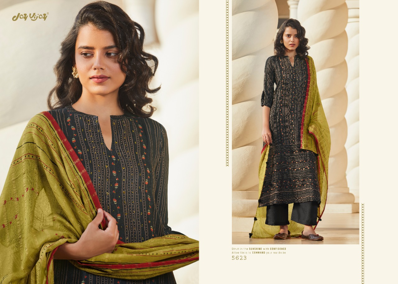 Saga Story By Jay Vijay Pashmina Digital Print With Handwork Salwar Kameez