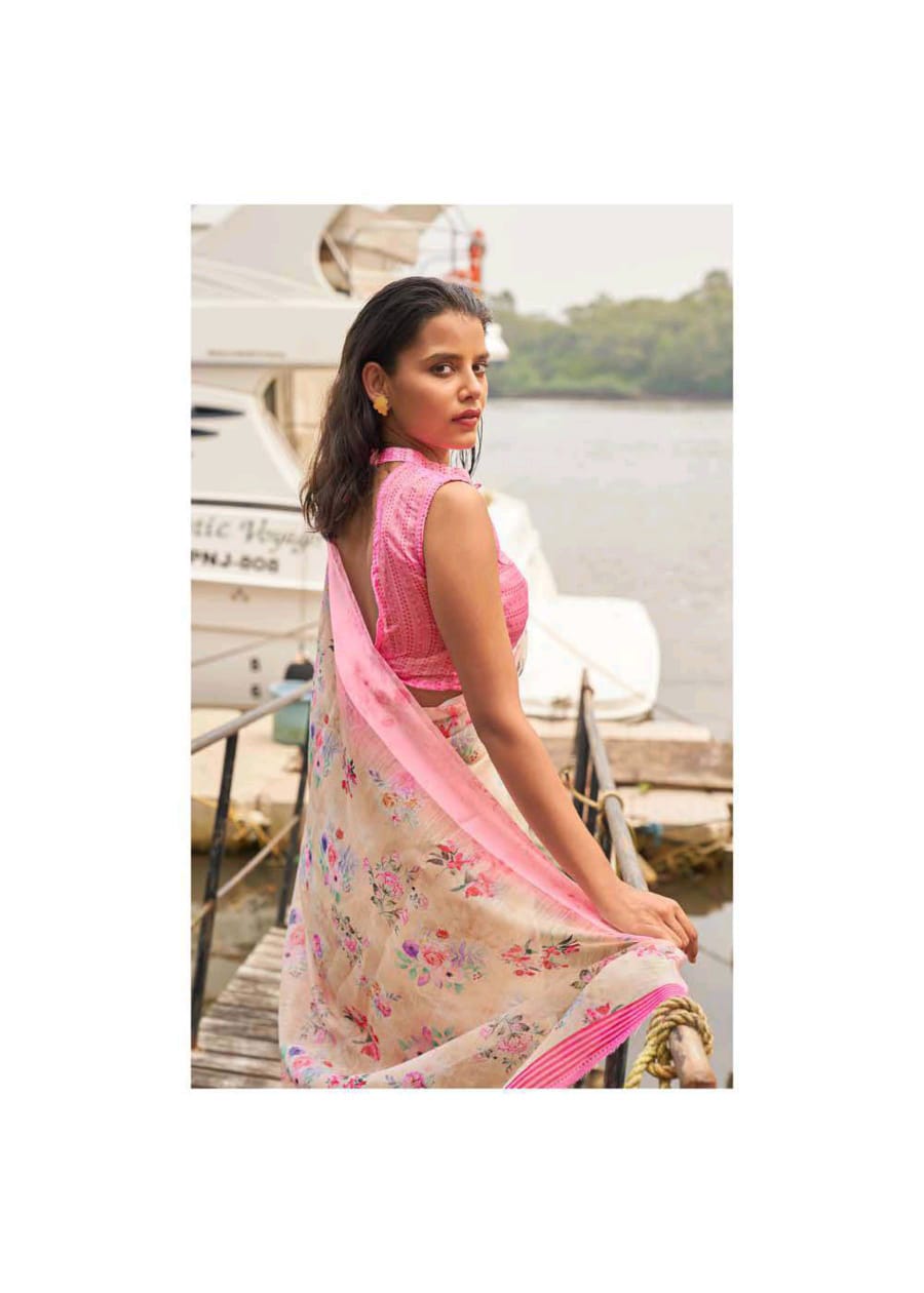 Shangrila Presenting New Kanchana Vol 24 Linen Cotton Casual Wear Synthetic Saree Catalogs