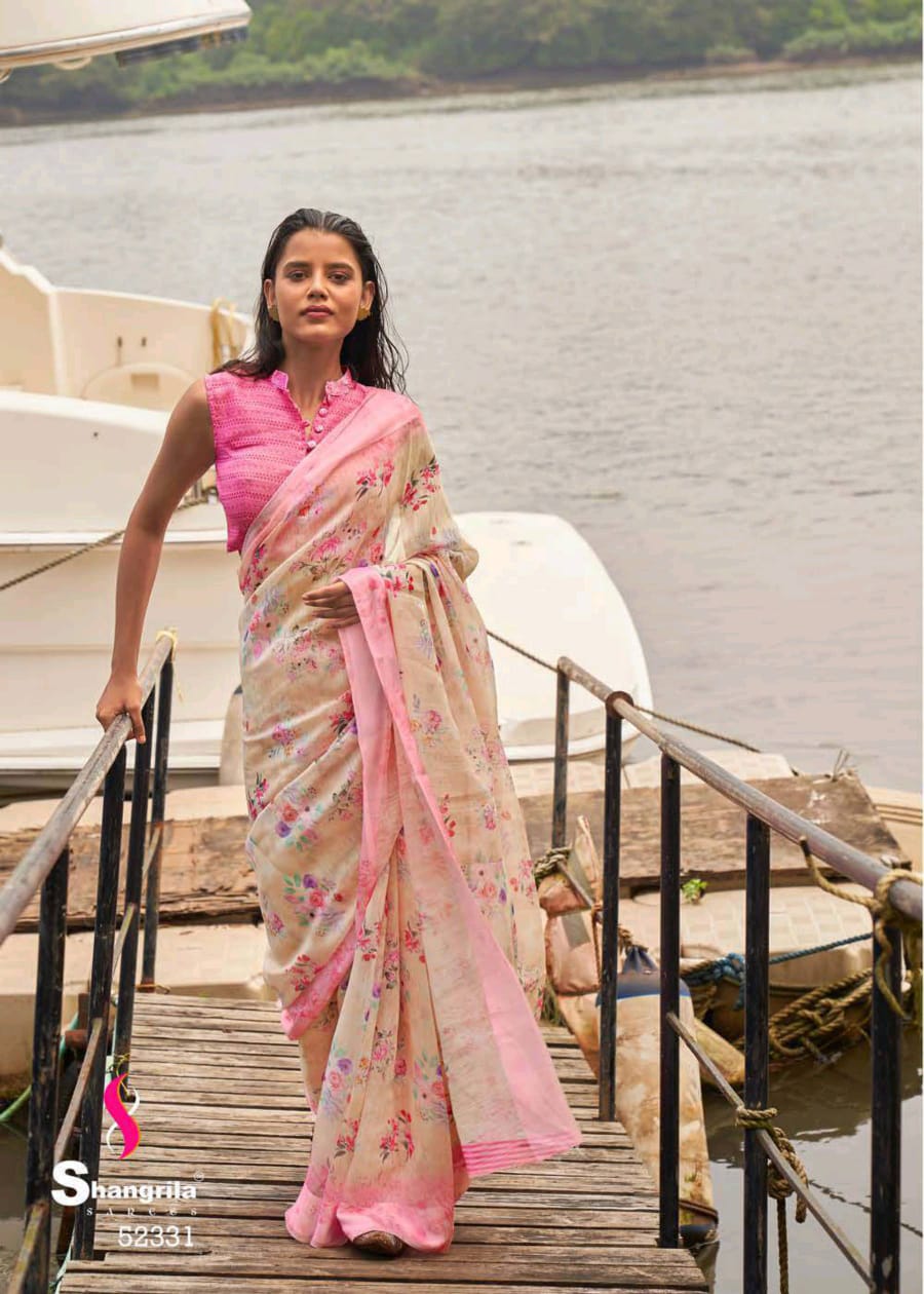 Shangrila Presenting New Kanchana Vol 24 Linen Cotton Casual Wear Synthetic Saree Catalogs