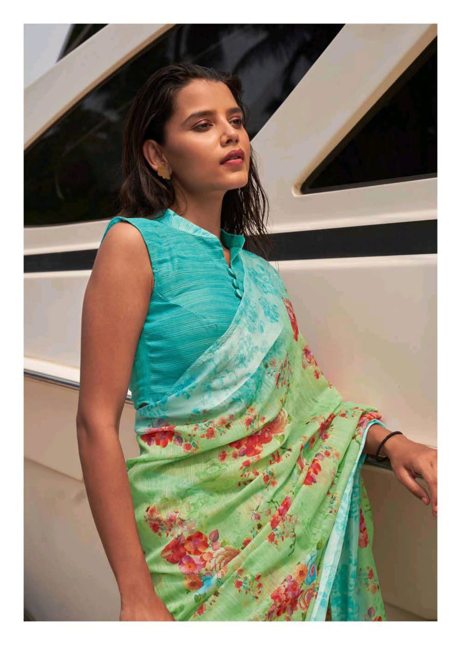 Shangrila Presenting New Kanchana Vol 24 Linen Cotton Casual Wear Synthetic Saree Catalogs