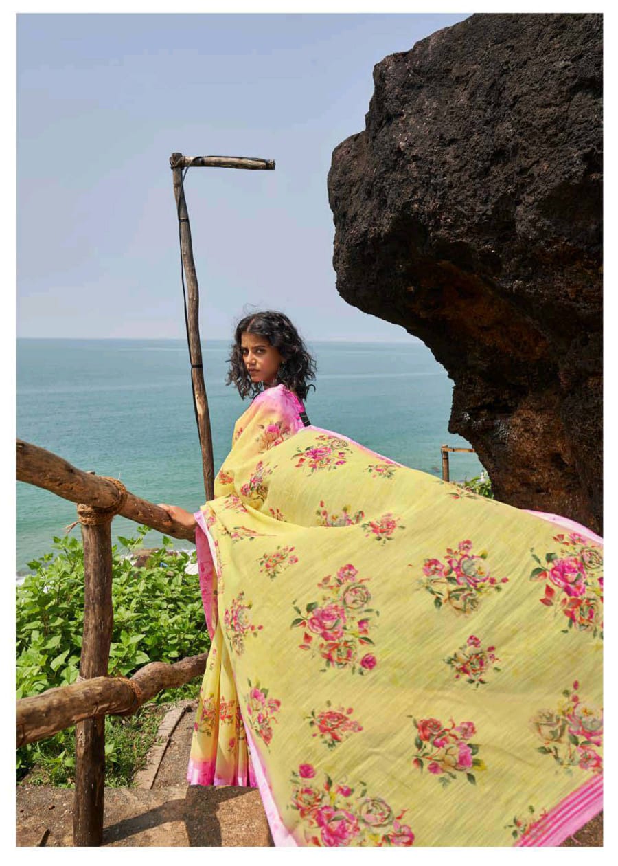 Shangrila Presenting New Kanchana Vol 24 Linen Cotton Casual Wear Synthetic Saree Catalogs