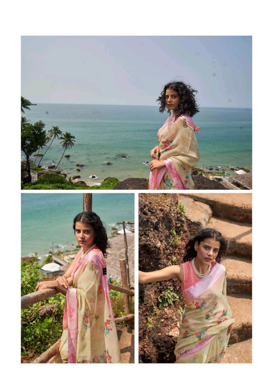 Shangrila Presenting New Kanchana Vol 24 Linen Cotton Casual Wear Synthetic Saree Catalogs