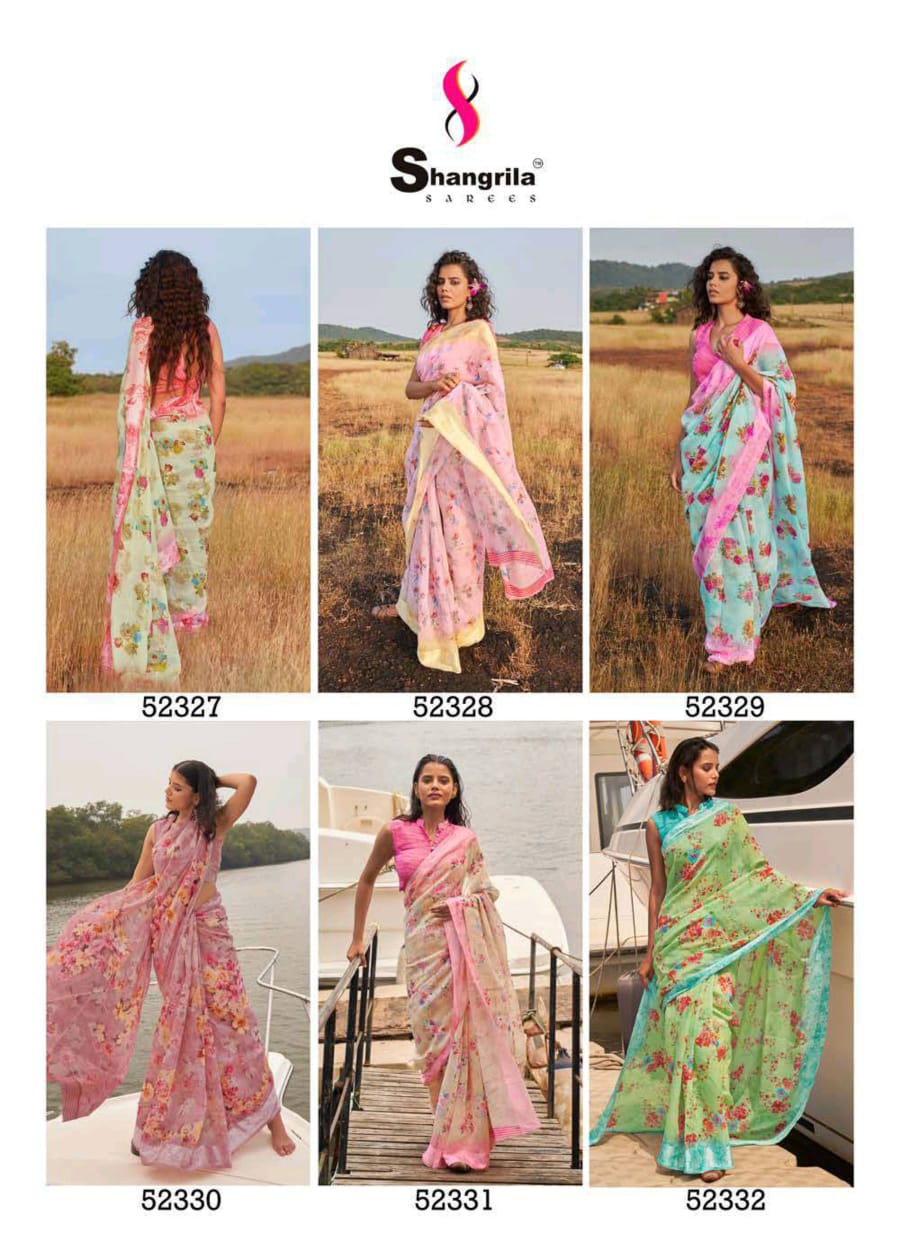 Shangrila Presenting New Kanchana Vol 24 Linen Cotton Casual Wear Synthetic Saree Catalogs
