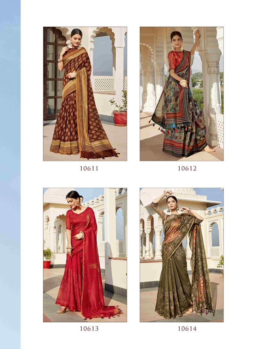 Triveni Muze Vol 2 Cotton Print Traditional Look Saree Online Supplier In Surat Market