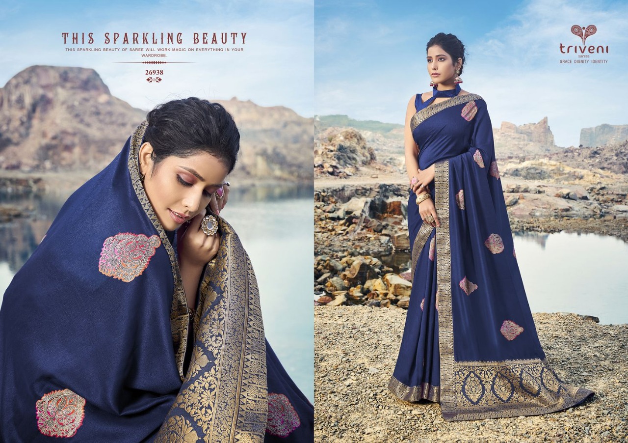 Triveni Shivanya Vol 2 Vichitra Weaving Print Casual Wear Latest Saree Online Shopping