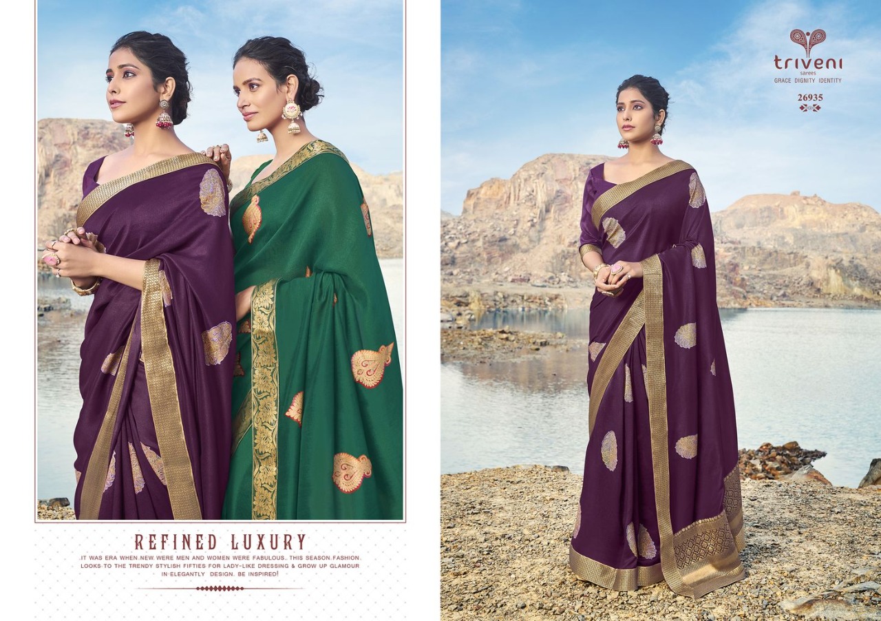 Triveni Shivanya Vol 2 Vichitra Weaving Print Casual Wear Latest Saree Online Shopping