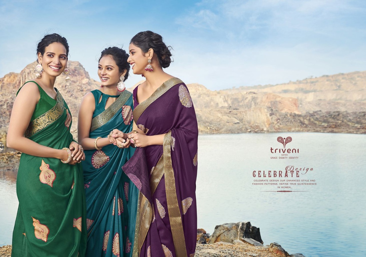Triveni Shivanya Vol 2 Vichitra Weaving Print Casual Wear Latest Saree Online Shopping