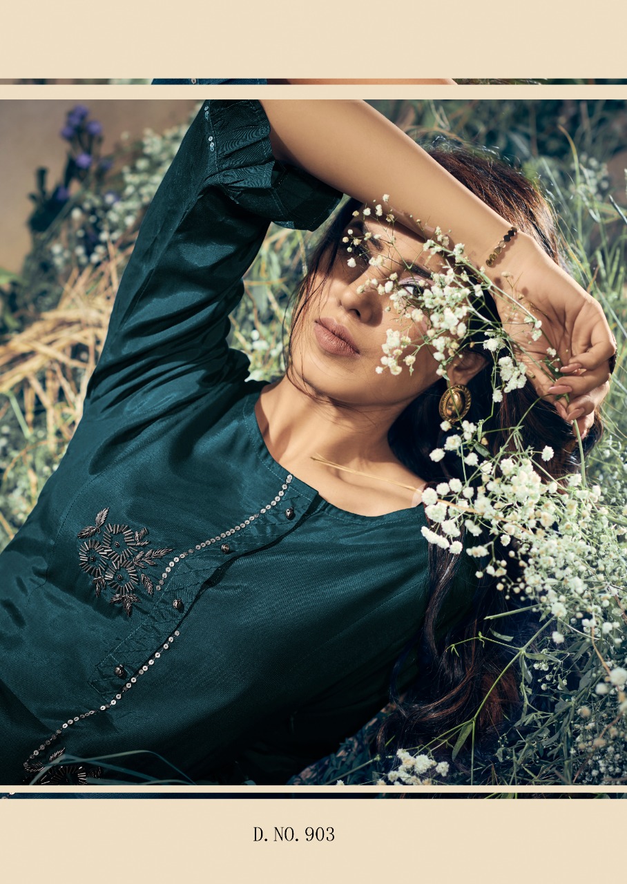 Vintage By Vink Pure Viscose Festive Collections Kurti With Plazzo In Surat Market