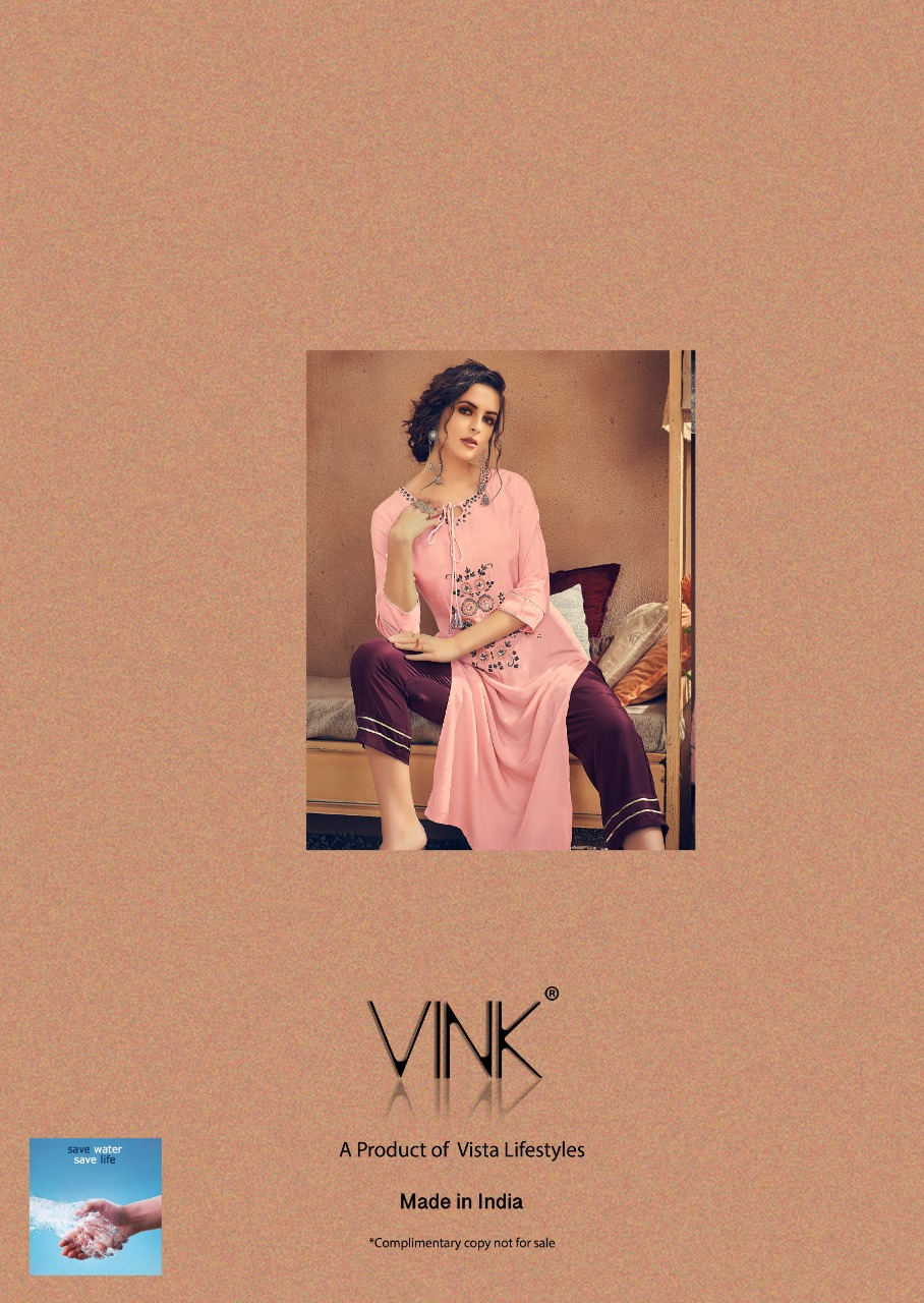 Vintage By Vink Pure Viscose Festive Collections Kurti With Plazzo In Surat Market