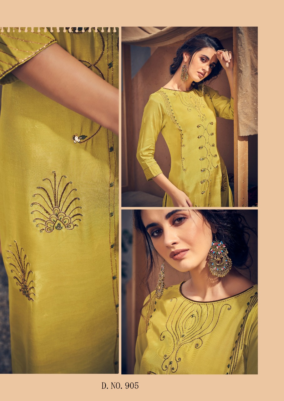 Vintage By Vink Pure Viscose Festive Collections Kurti With Plazzo In Surat Market