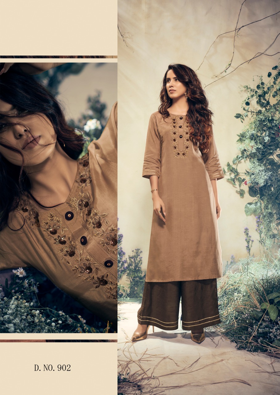 Vintage By Vink Pure Viscose Festive Collections Kurti With Plazzo In Surat Market