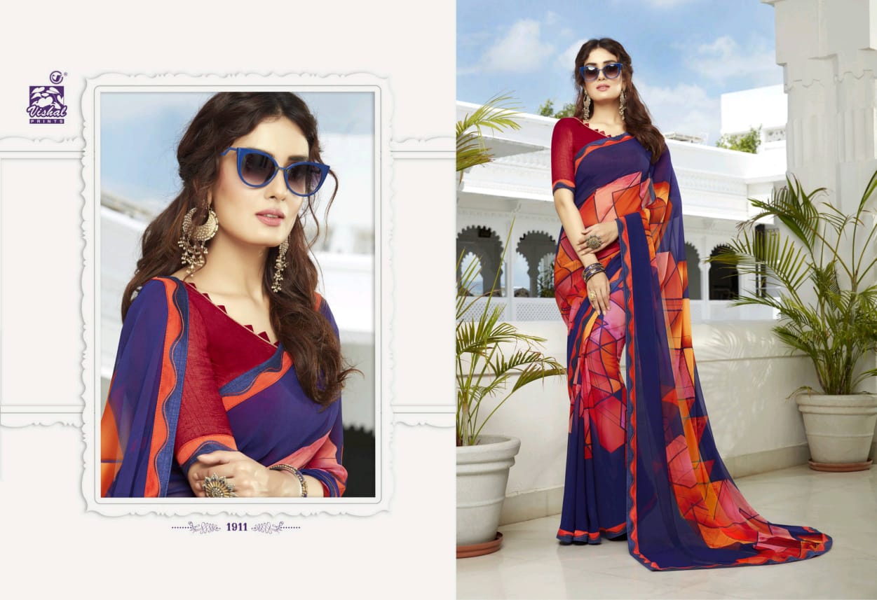 Vishal Print Glamorous 1908-1925 Series Exclusive Fancy Pretty Look Saree Catalogs Seller