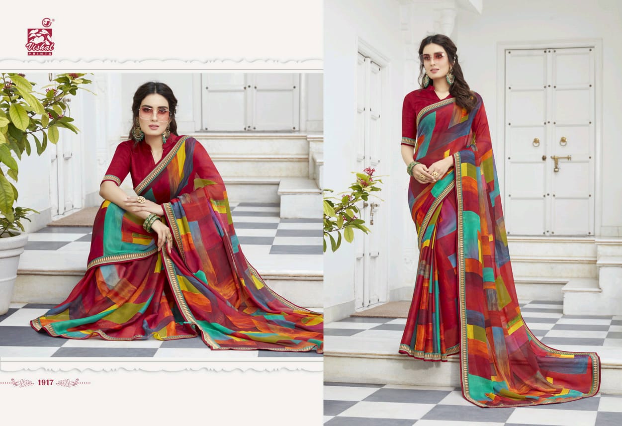 Vishal Print Glamorous 1908-1925 Series Exclusive Fancy Pretty Look Saree Catalogs Seller