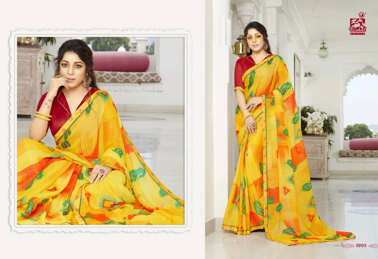 Vishal Print Glamorous 1908-1925 Series Exclusive Fancy Pretty Look Saree Catalogs Seller