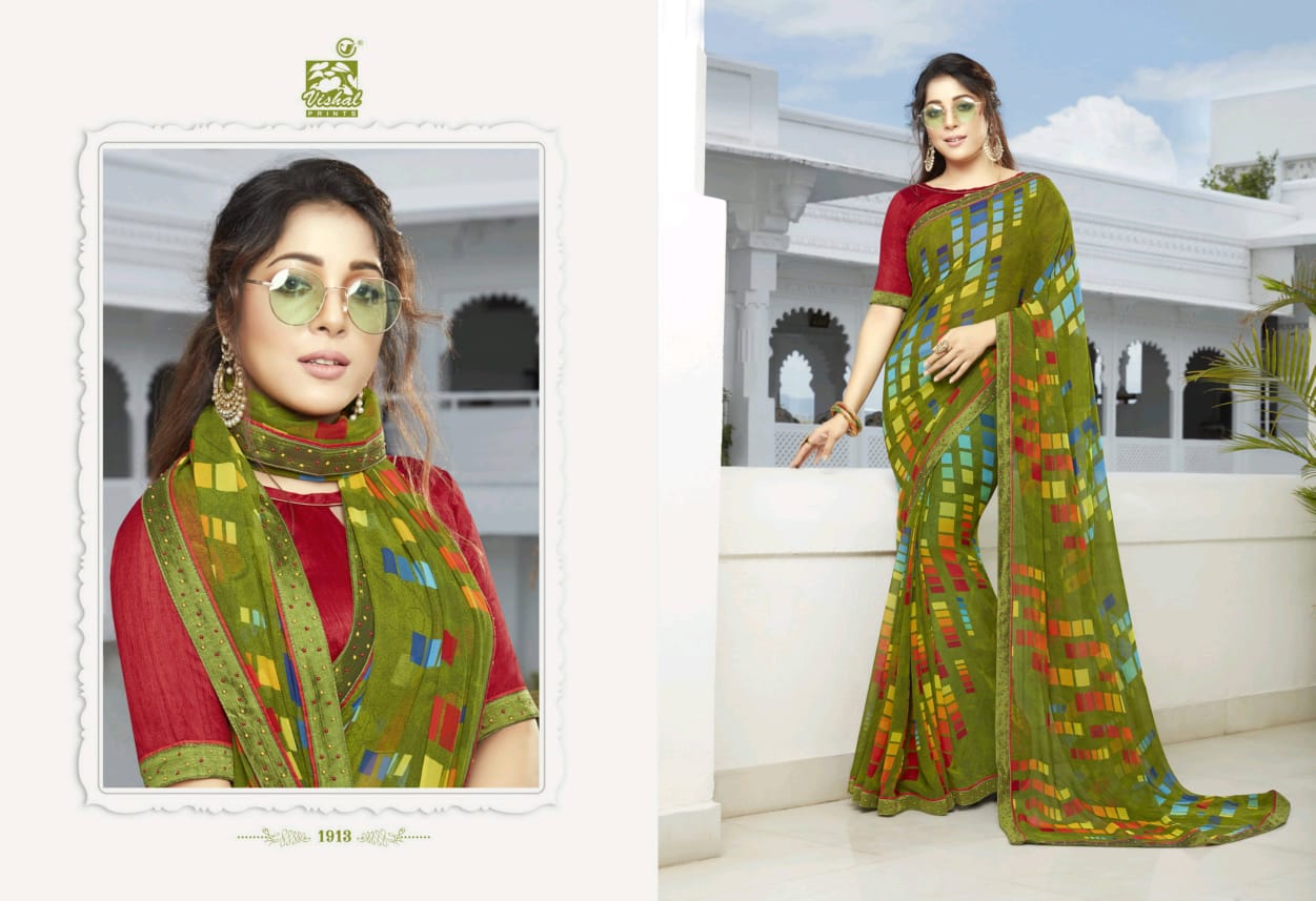 Vishal Print Glamorous 1908-1925 Series Exclusive Fancy Pretty Look Saree Catalogs Seller