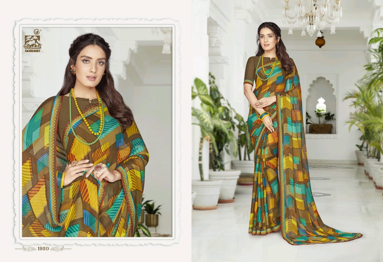 Vishal Print Glamorous 1908-1925 Series Exclusive Fancy Pretty Look Saree Catalogs Seller