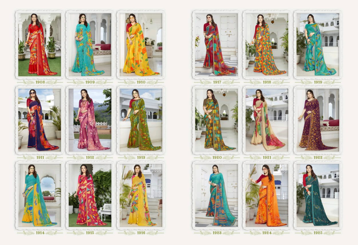 Vishal Print Glamorous 1908-1925 Series Exclusive Fancy Pretty Look Saree Catalogs Seller