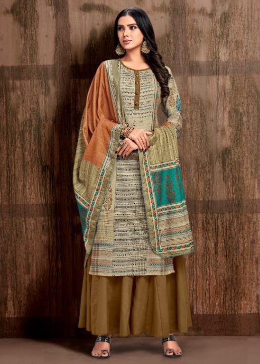Aarfa Launch Chinar Pure Pashmina Printed Classy Look Salwar Kameez In Surat Market