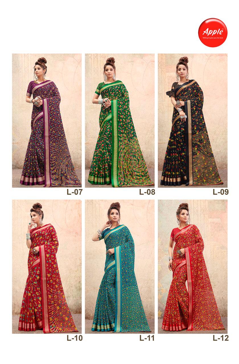 Apple Saree Launching Liva Linen Satin Casual Wear Saree At Wholesale Price In Surat Market