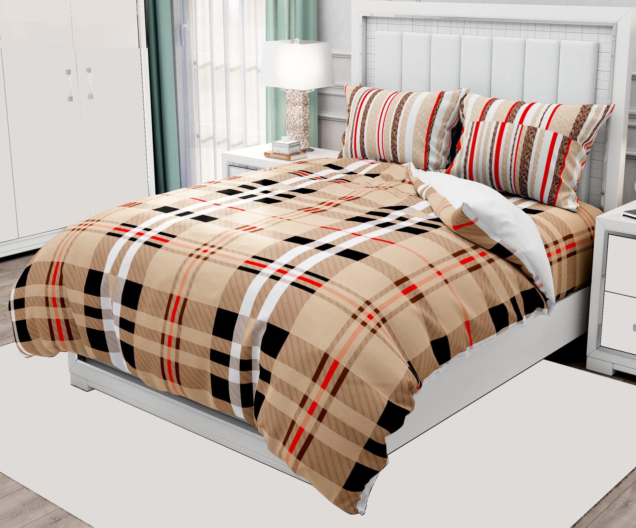 K4u Presents Hawaii Part 2 Pure Cotton King Size Bedsheet With Matching Pillow Covers