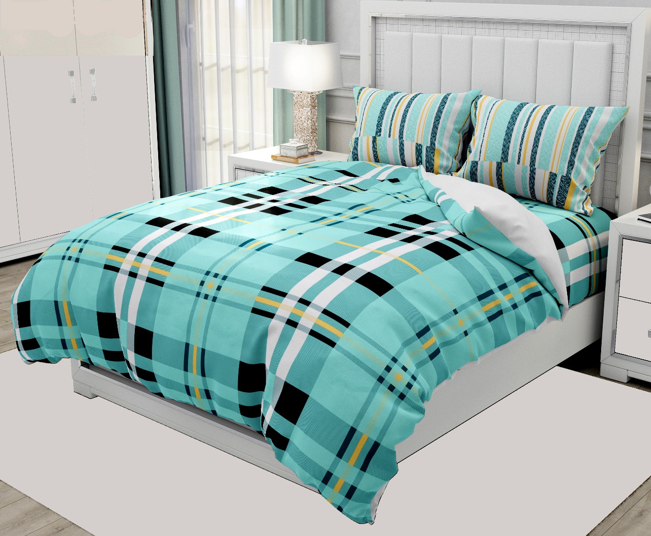 K4u Presents Hawaii Part 2 Pure Cotton King Size Bedsheet With Matching Pillow Covers