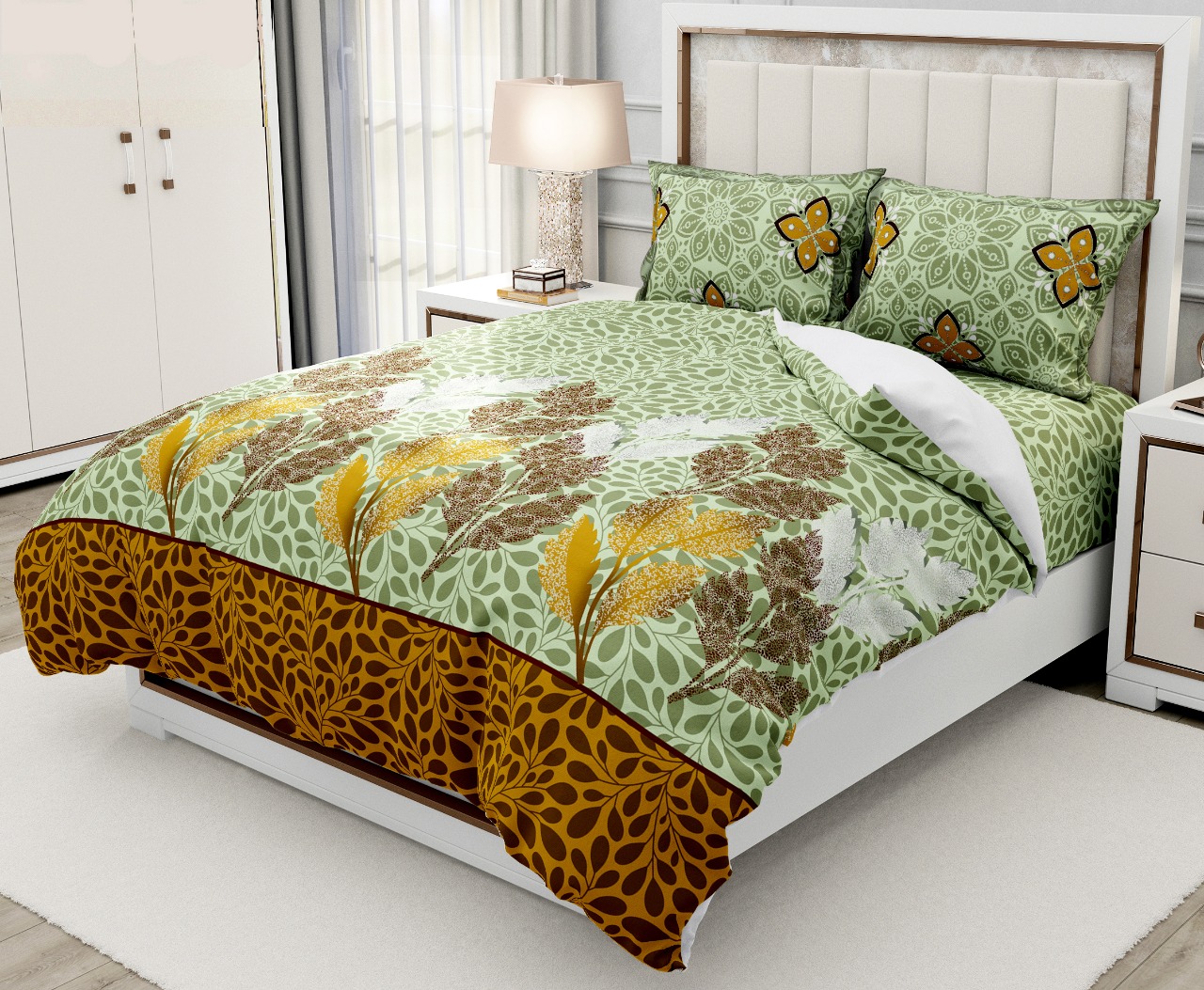 K4u Presents Hawaii Part 2 Pure Cotton King Size Bedsheet With Matching Pillow Covers