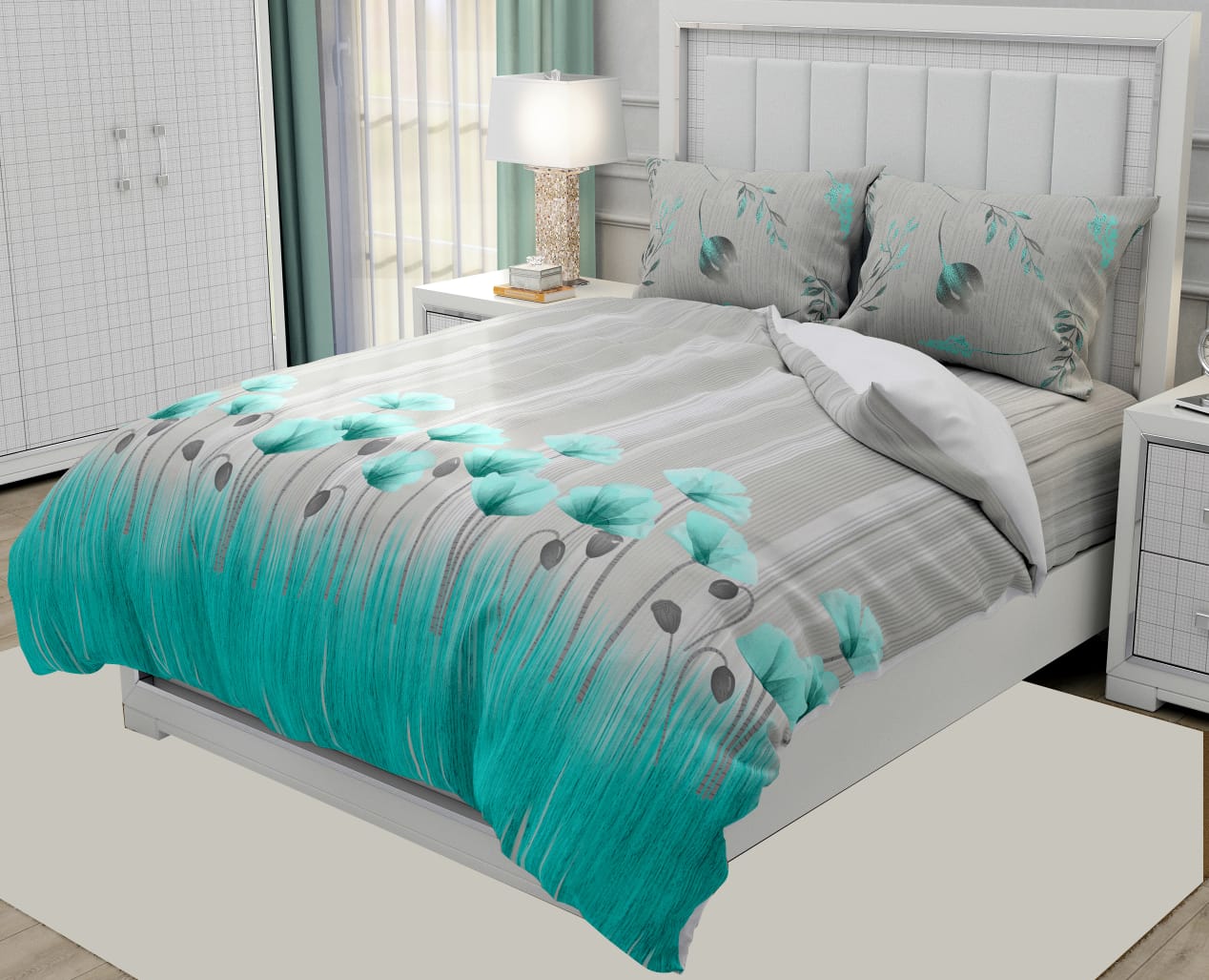 K4u Presents Hawaii Part 2 Pure Cotton King Size Bedsheet With Matching Pillow Covers