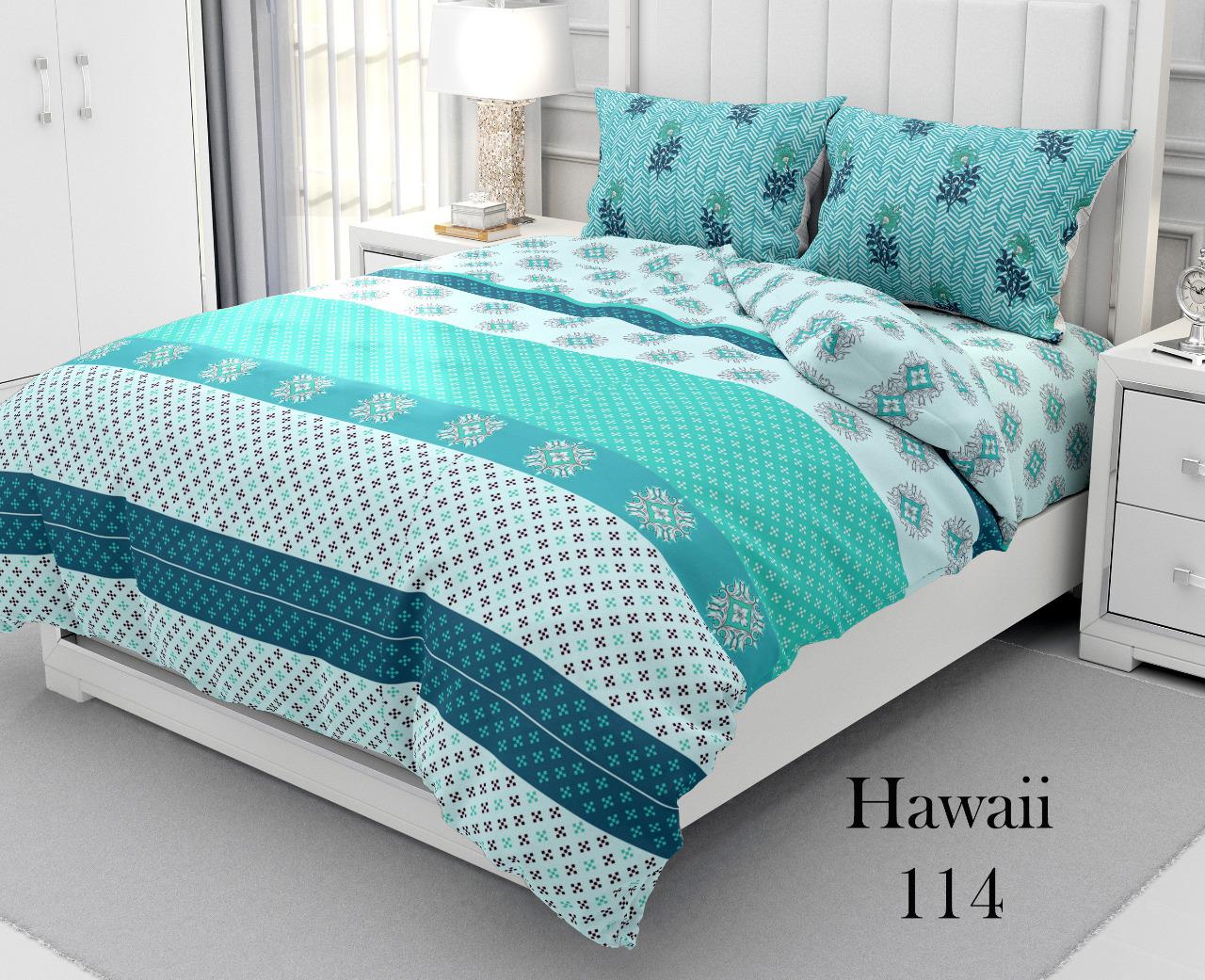 K4u Presents Hawaii Part 2 Pure Cotton King Size Bedsheet With Matching Pillow Covers