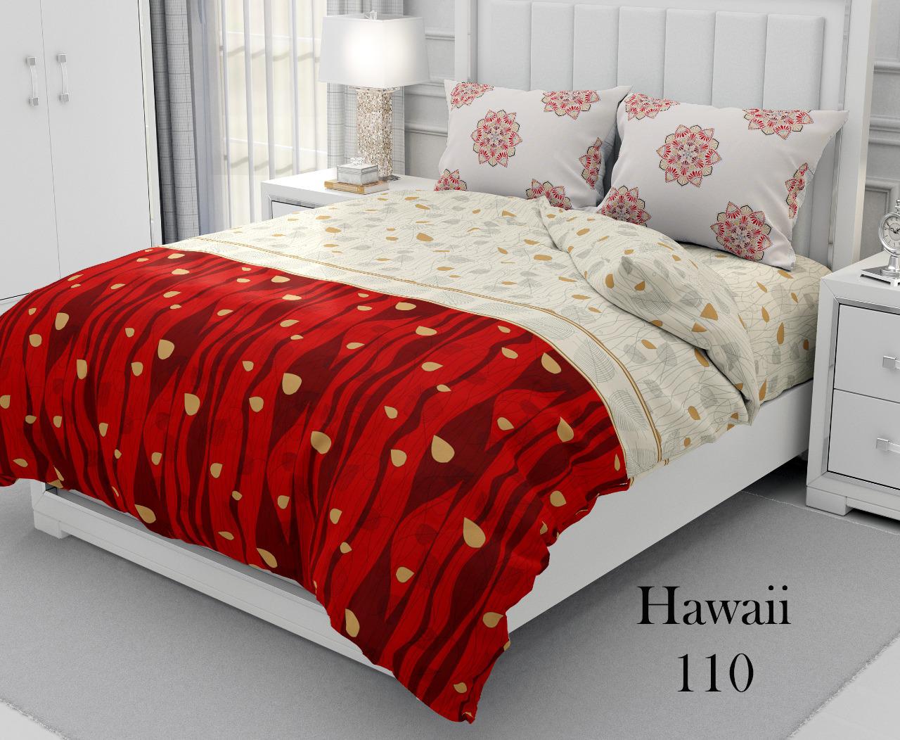 K4u Presents Hawaii Part 2 Pure Cotton King Size Bedsheet With Matching Pillow Covers