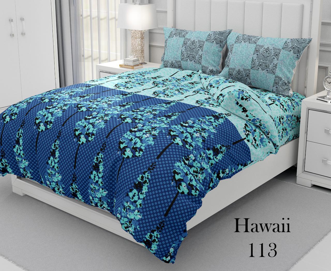 K4u Presents Hawaii Part 2 Pure Cotton King Size Bedsheet With Matching Pillow Covers
