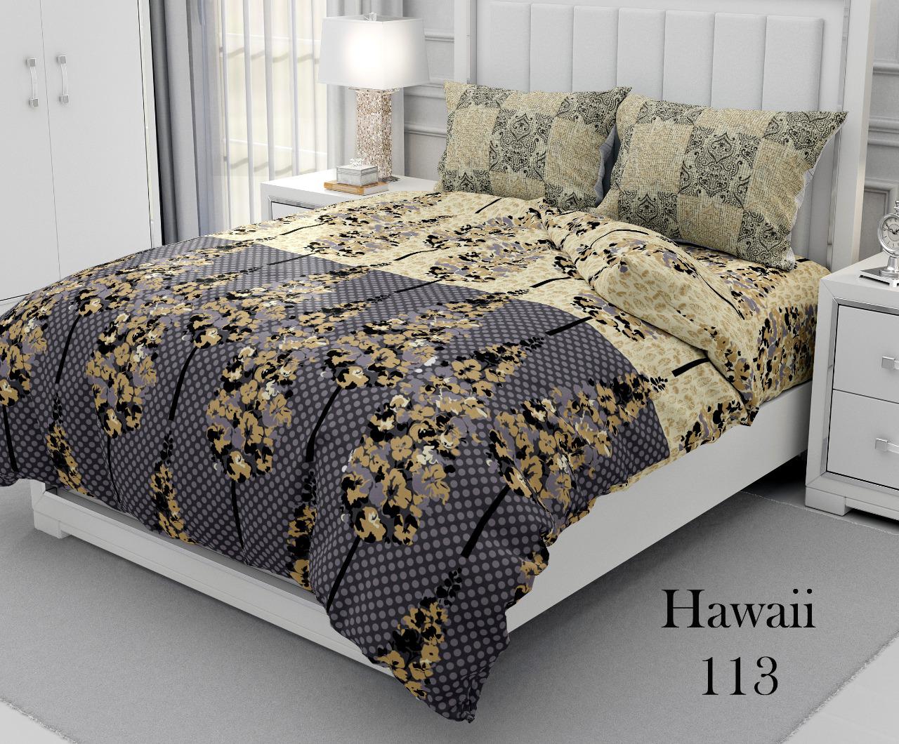 K4u Presents Hawaii Part 2 Pure Cotton King Size Bedsheet With Matching Pillow Covers