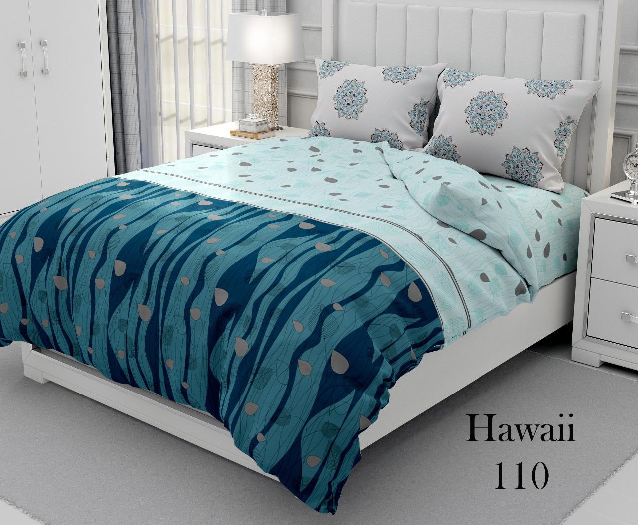 K4u Presents Hawaii Part 2 Pure Cotton King Size Bedsheet With Matching Pillow Covers
