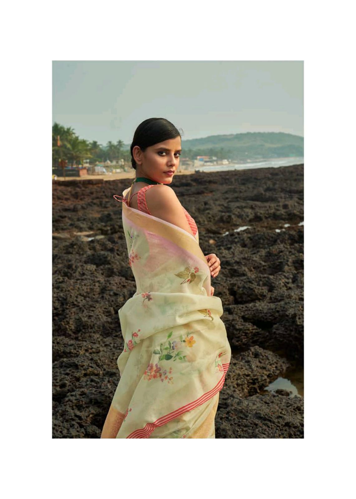 Kadambari Linen Vol 5 By Shangrila Digital Print Linen Saree Catalogs Seller