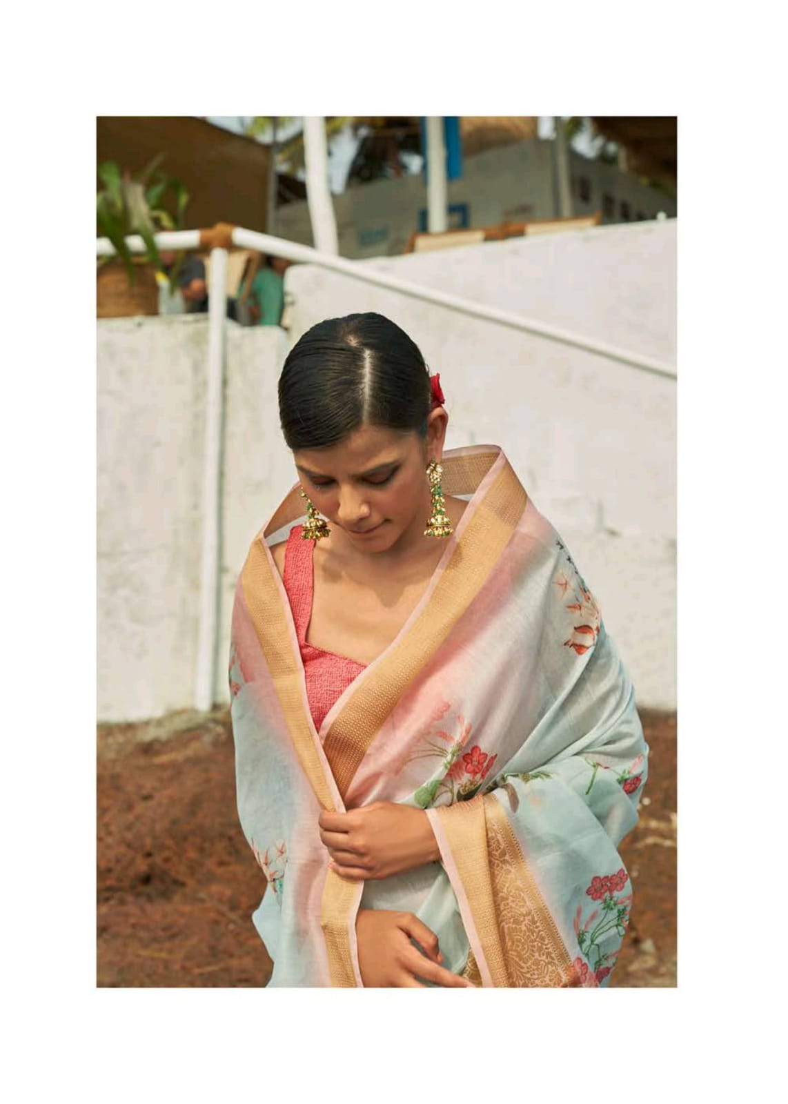 Kadambari Linen Vol 5 By Shangrila Digital Print Linen Saree Catalogs Seller