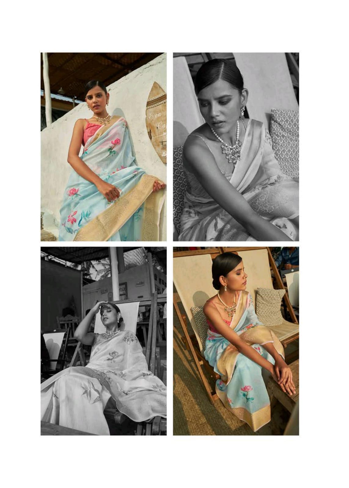 Kadambari Linen Vol 5 By Shangrila Digital Print Linen Saree Catalogs Seller